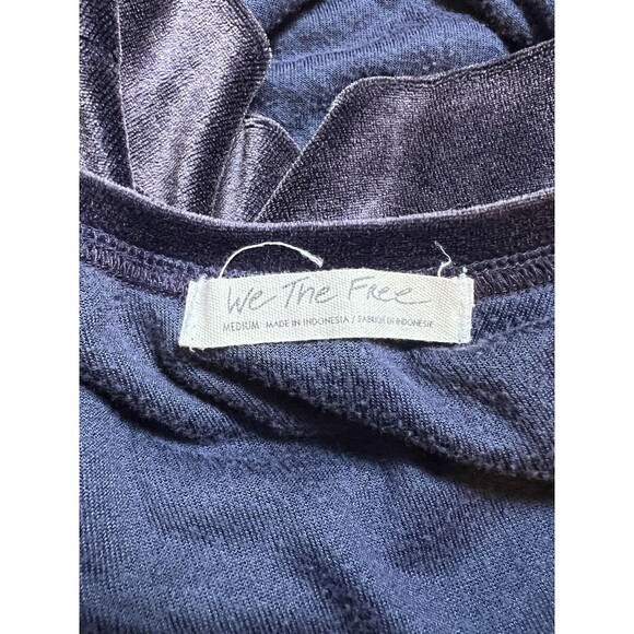 We the Free People Valerie scoop back velvet tee purple Size M - Picture 6 of 9